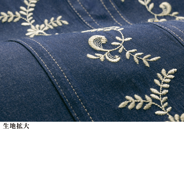 刺しゅう使いシャツブラウス 大きいサイズ M L LL 3L