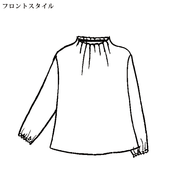 タック襟エレガンスブラウス