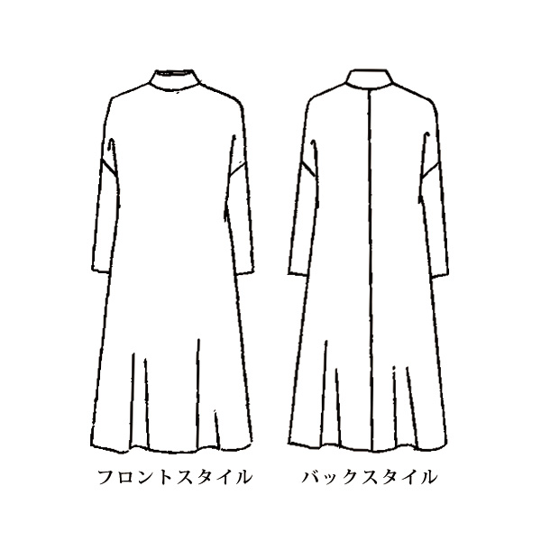 花柄ストレッチベロアワンピース