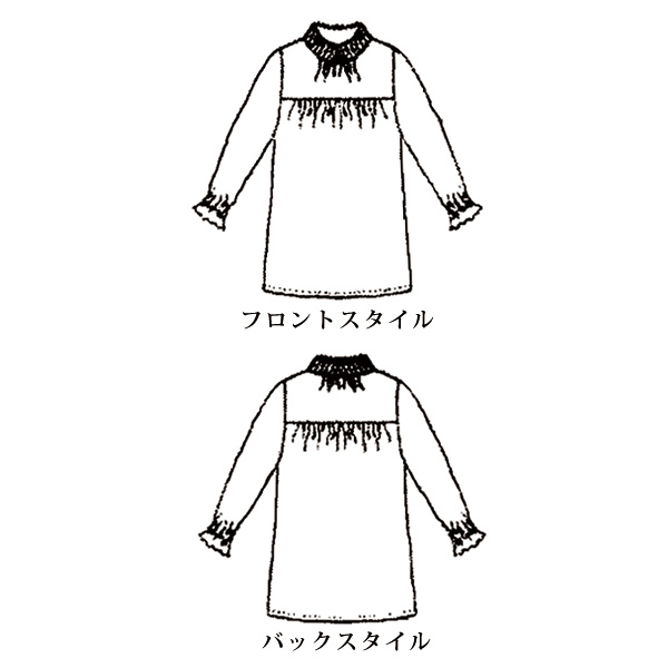 ちりめんフォーマルブラックブラウス