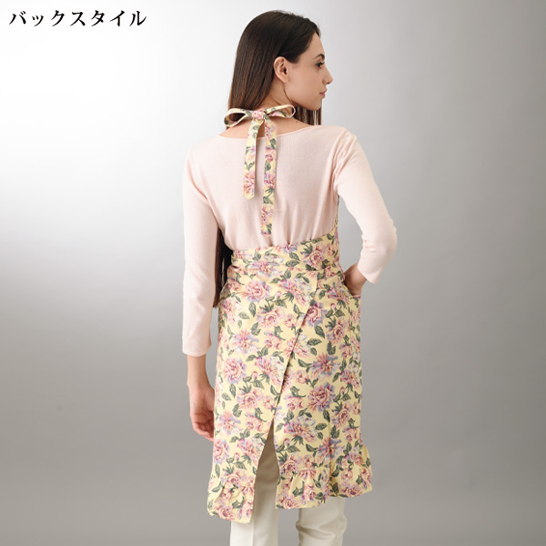 日本製 フローラルプリント防災エプロン