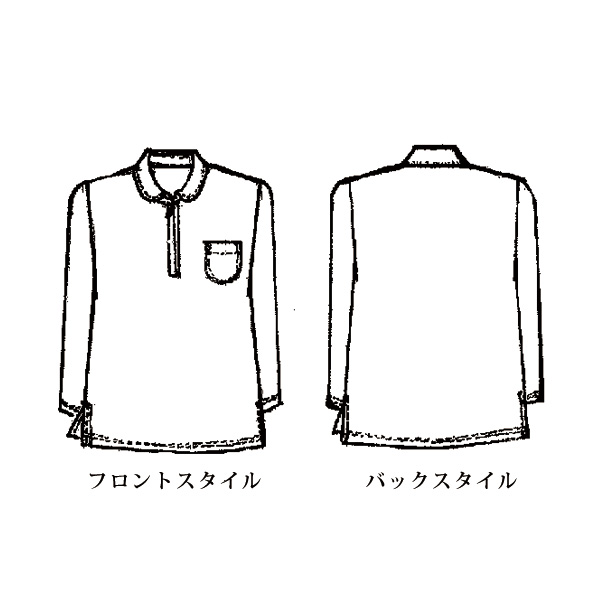 襟付プリントプルオーバー