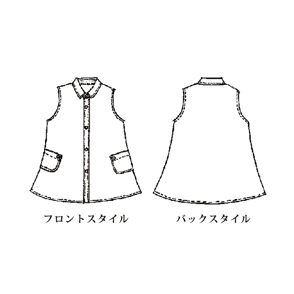 ウールガーゼギンガムチェックベスト