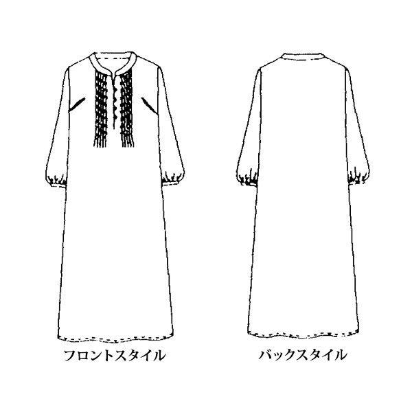 シルク混プリントワンピース