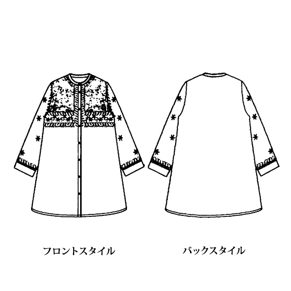 刺しゅう使いブラウス 大きいサイズ M LL 3L