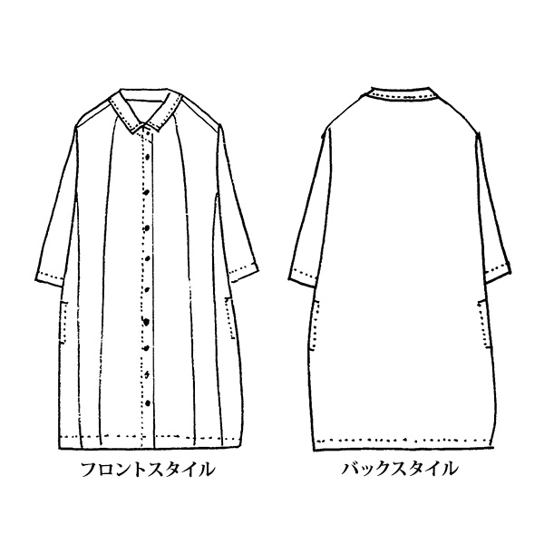 シャツチュニックワンピース 大きいサイズ M 3L