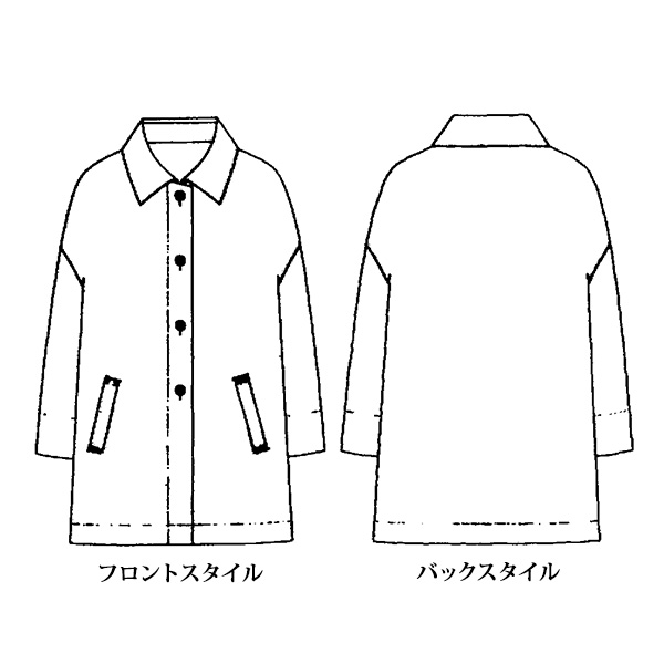 花柄切替えコート 大きいサイズ LL 4L