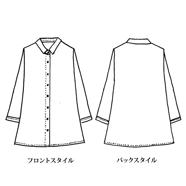 ピンタック織チュニックブラウス 大きいサイズ M LL 3L