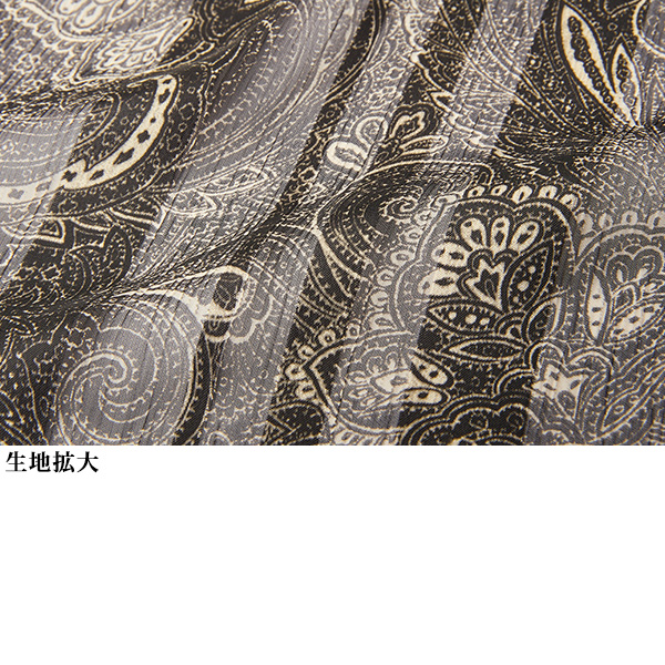 シフォンプリント重ねブラウス 大きいサイズ M LL 4L