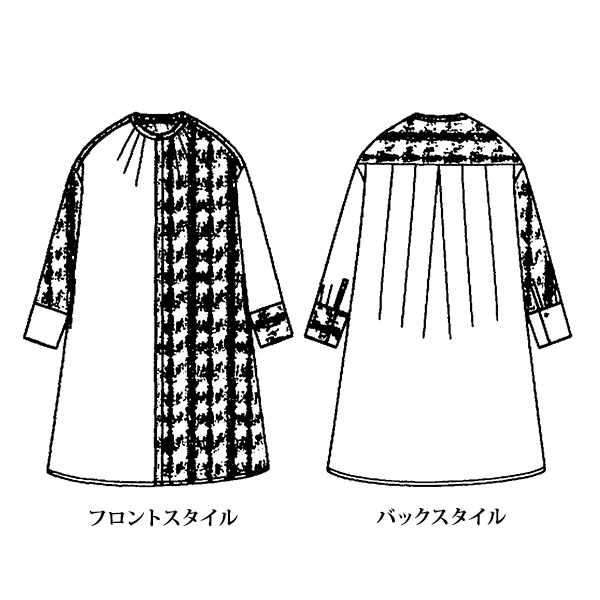 切替えチュニックブラウス 大きいサイズ M LL 3L