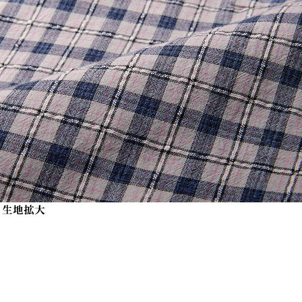 ドビー織チェックブラウス 大きいサイズ M LL 3L 4L