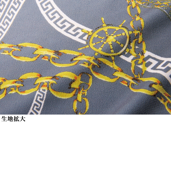 プリント切替えチュニック 大きいサイズ M LL 4L