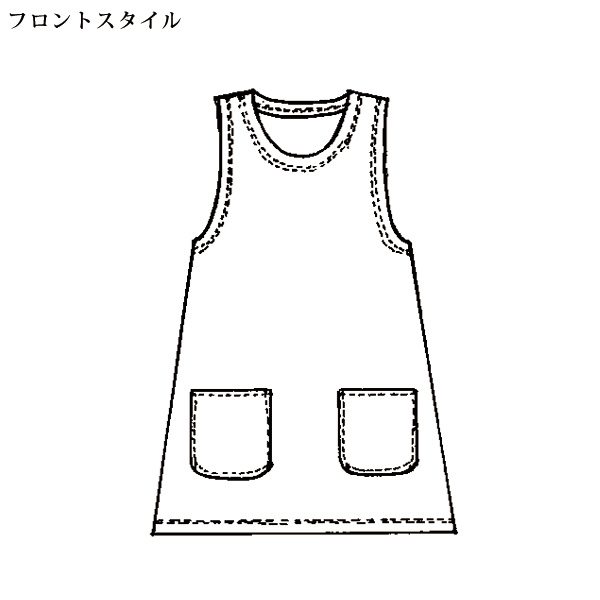 裏起毛プリントロングベスト