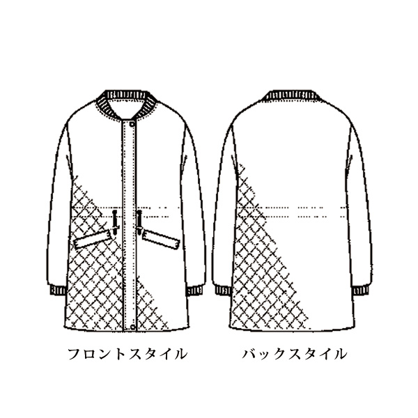 リブ切替えダイヤキルト中わたジャケット