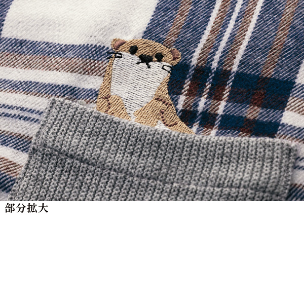 裏フリース使いシャツチュニック
