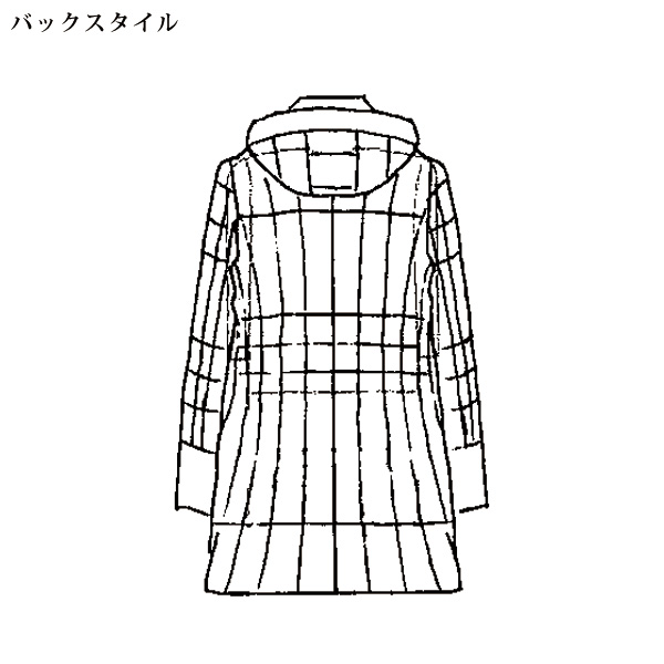 水をはじきやすい中わた入り裏プリントコート