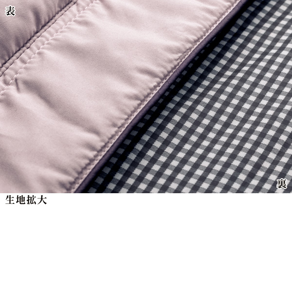 水をはじきやすい中わた入り裏プリントコート