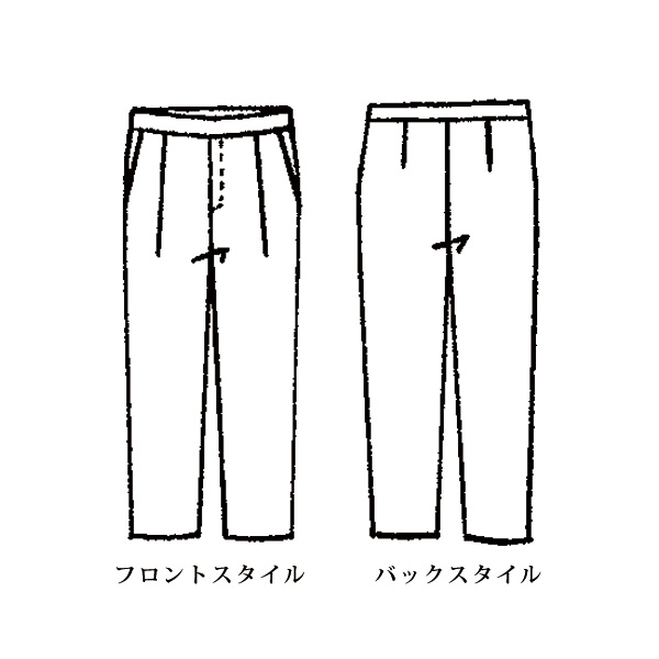 両面起毛チェック柄ストレッチパンツ