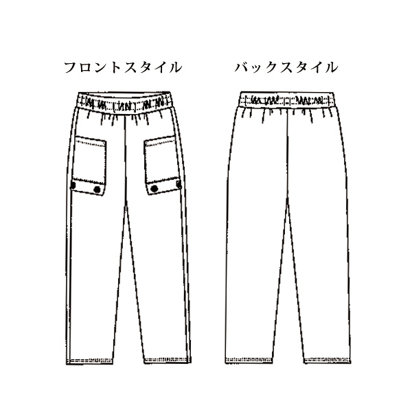 ポケットデザイン裏起毛テーパードパンツ