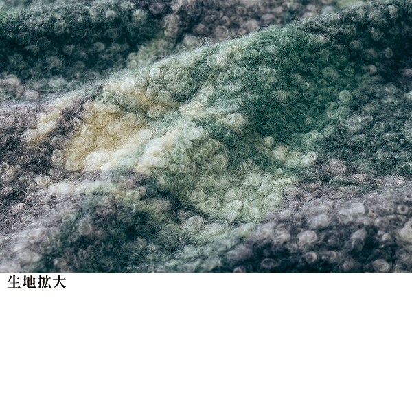 ループ調格子柄ジャケット