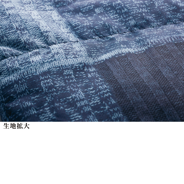 中わたブロック柄ファスナー使いジャケット