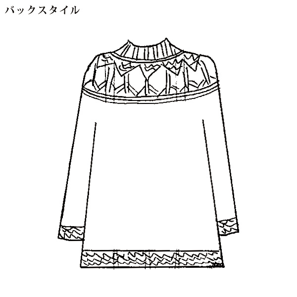 ホールガーメント配色セーター