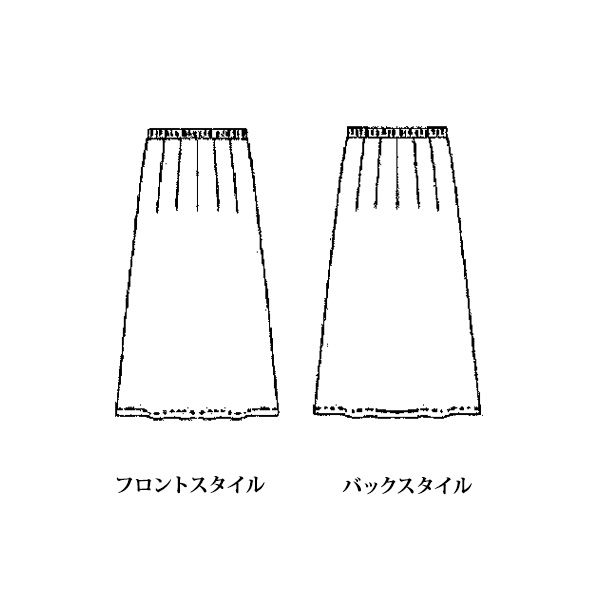 コーデュロイプリントタックギャザースカート