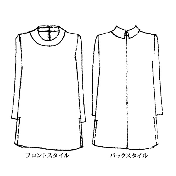 アセテート混カットソーチュニック 大きいサイズ M LL 4L