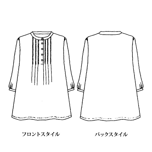 ピンタック起毛カットソーチュニック 大きいサイズ M LL 4L