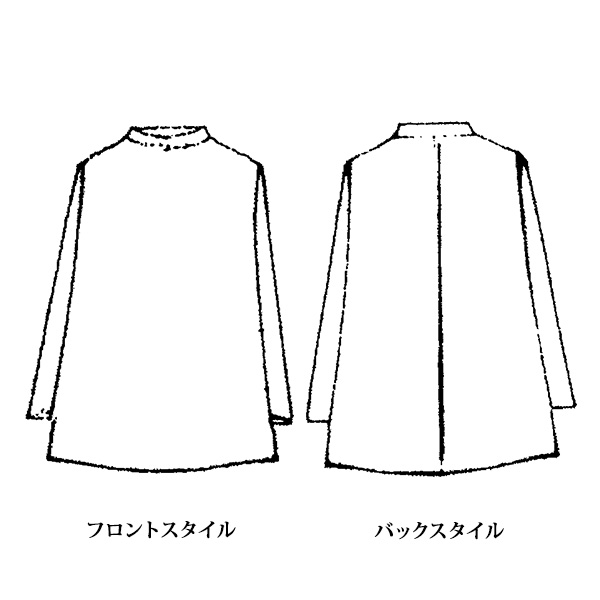 ウール混ジャカードカットソーチュニック 大きいサイズ M LL 3L 4L