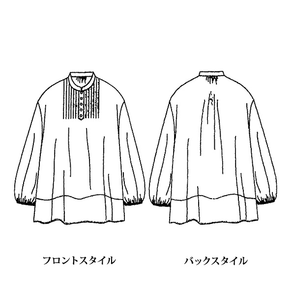 プリント配色サテンピンタックブラウス 大きいサイズ M LL 4L