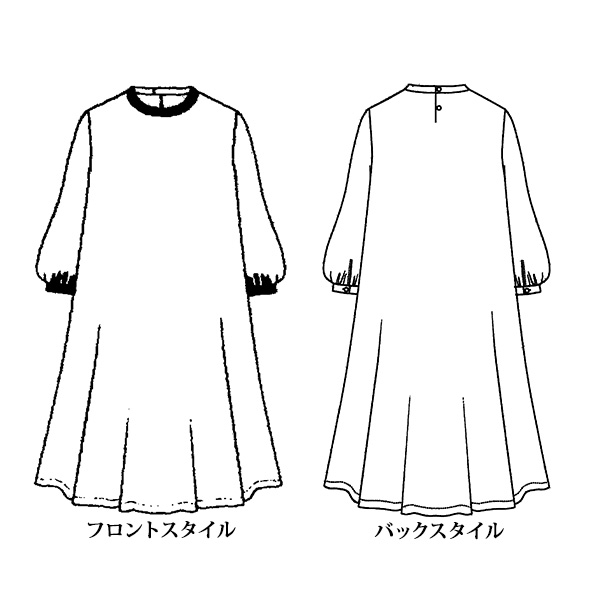 グレンチェック切替えワンピース 大きいサイズ M LL 4L