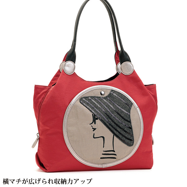 神戸風見鶏 軽量バッグ「横顔美人」手提げ