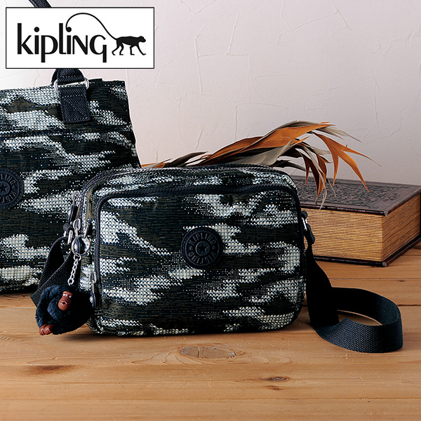 キプリング ダイナミックドット柄ショルダー SILEN kipling