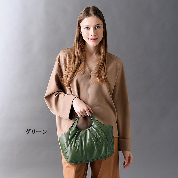 シープレザー軽量手提げバッグ