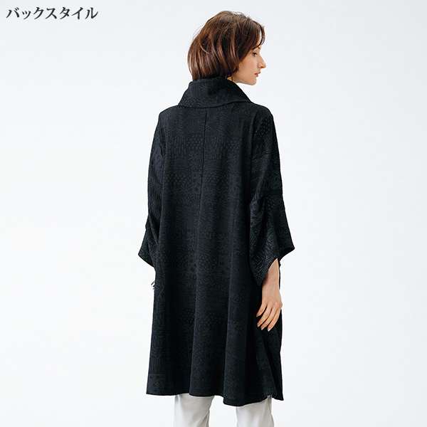 和柄変化衿ロングワンピース / 大きいサイズ L 3L