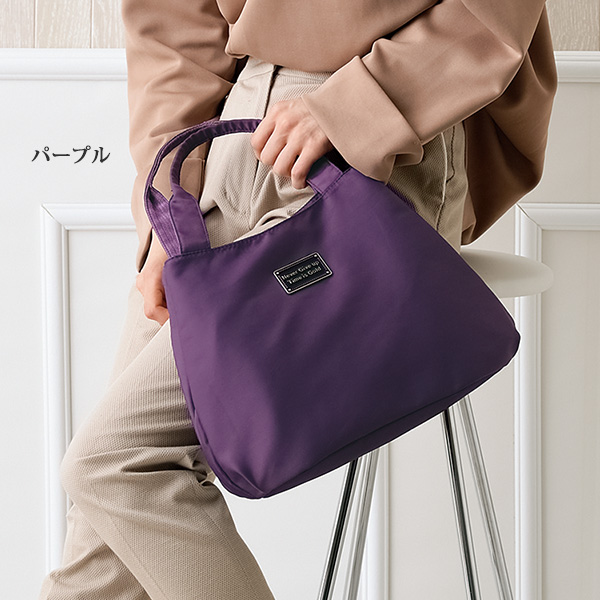 ガバッと開く3層式手提げバッグ