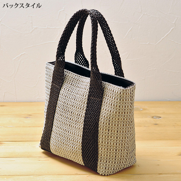 笹井源商店 ジュート混メッシュ手提げバッグ | 京都通販ミセスの