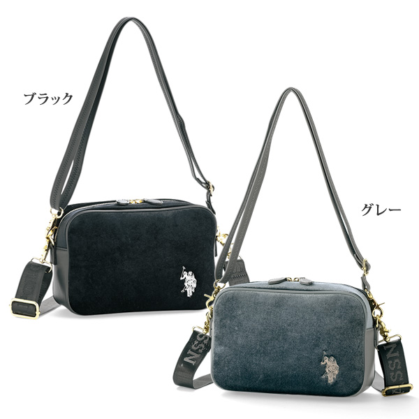 U.S. POLO ASSN. ショルダーバッグ　ライトグレー