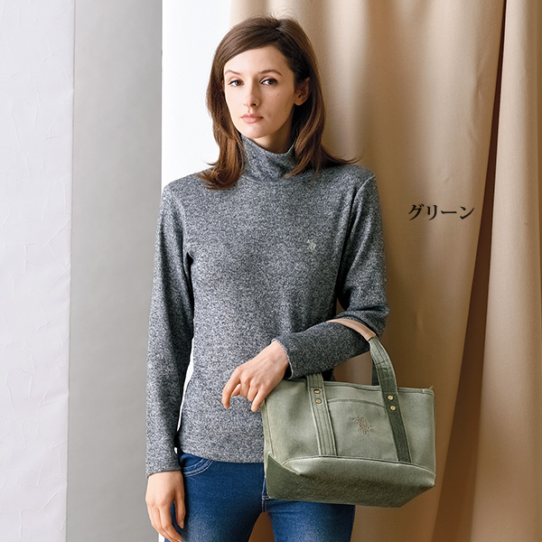 ポロ アッスン ベロア手提げバッグ U.S POLO ASSN