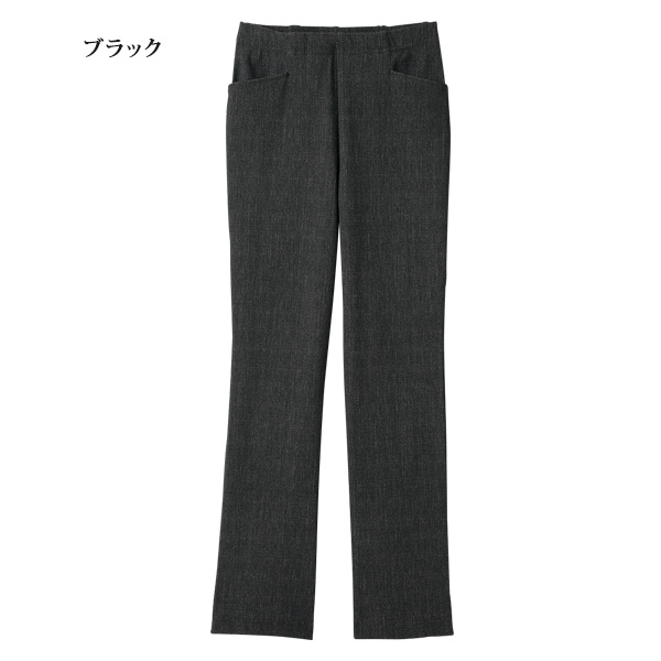 ロベントデニムプリントハイテンションパンツ（股下65cm） / 大きいサイズ M L LL 3L