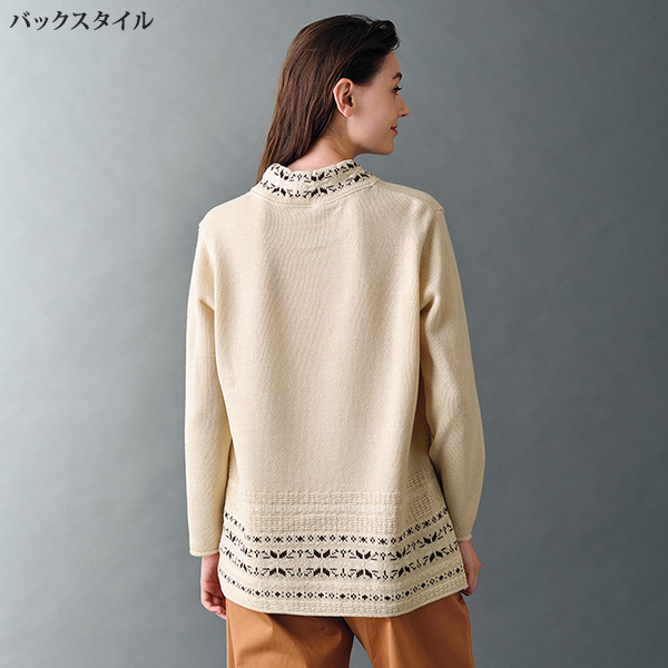 雪柄ジャカードチュニック