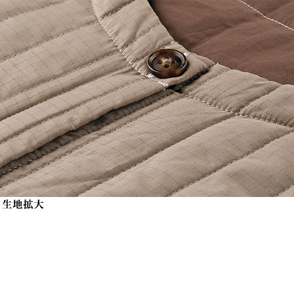 軽量キルトロングベスト