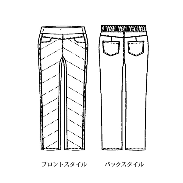 バイアスダウンパンツ