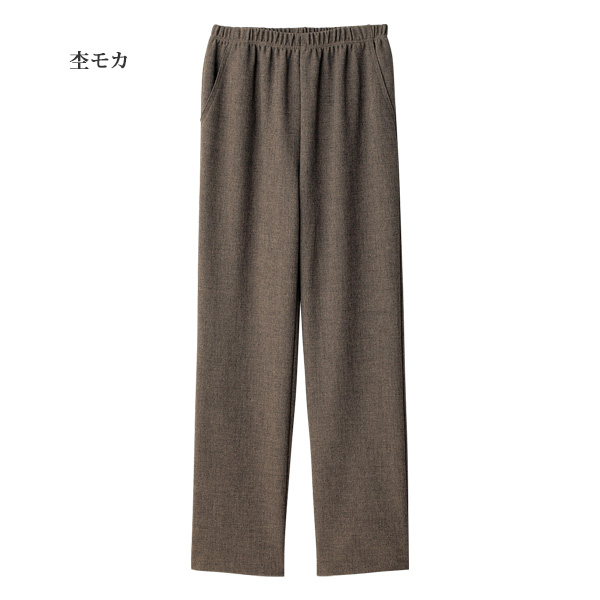 ツイード調はっ水暖か裏地付ゆったりドレープパンツ（股下58cm） / 大きいサイズ M L LL 3L