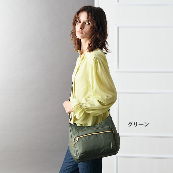 ツイル素材ショルダーバッグ