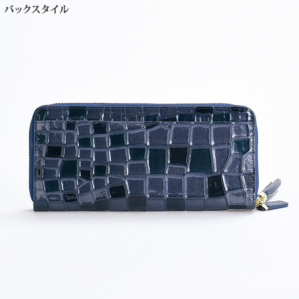 牛革型押しエナメル加工長財布 | 京都通販ミセスのファッション