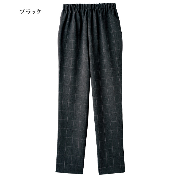 日本製チェック柄楽々パンツ（股下53cm）  / 大きいサイズ S M L LL 3L