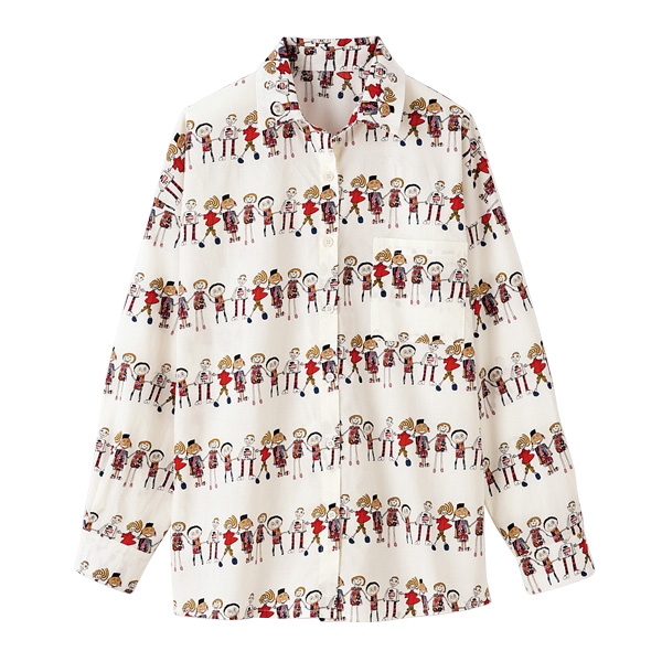 フレンズ柄シャツブラウス◎