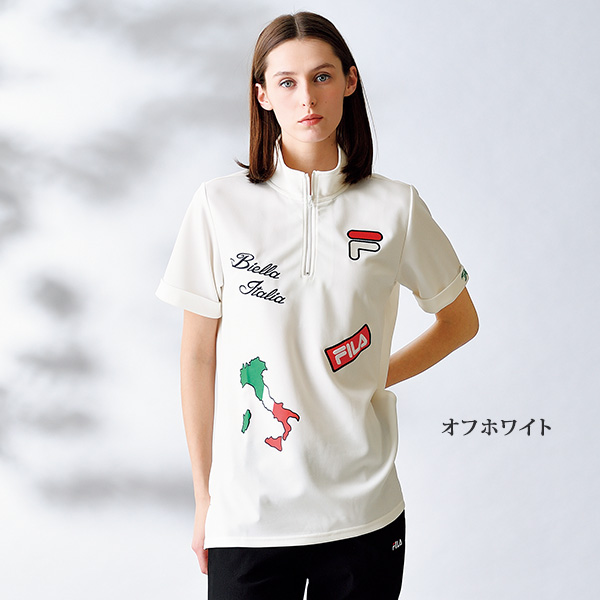 フィラ UVワッペンデザイン ハーフジップシャツ FILA / 大きいサイズ M L LL 3L